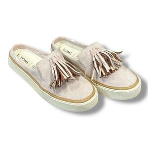 Toms Blush Suede Sunrise Tassel Slip-On Sneaker Women's 6